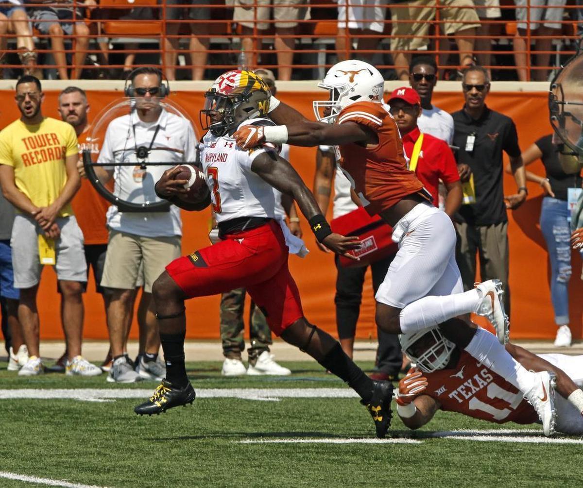 In the 2017 season opener, quarterback Tyrrell Pigrome, left, led Maryland to a 51-41 upset of No. 23 Texas in Austin. Just named the starting QB at Western Kentucky, Pigrome will try to lead the Hilltoppers to an upset of intra-state foe Louisville in the season opener for both teams Sept. 12.