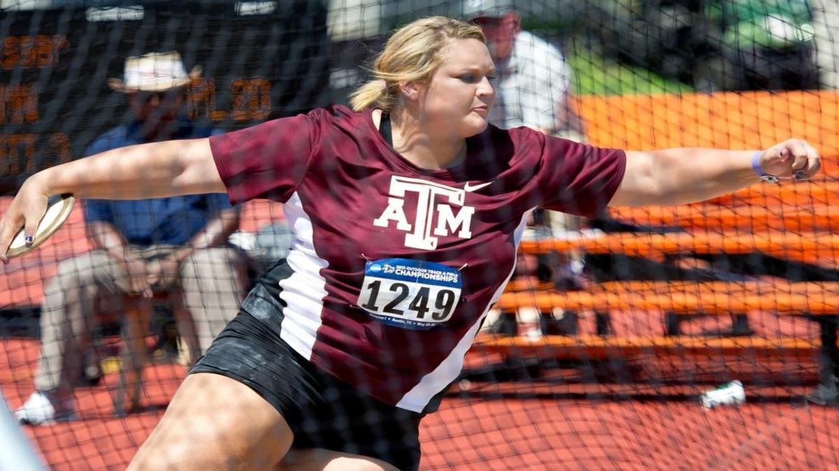 
Mansfield Legacy graduate Shelbi Vaughan of Texas A&M has been dominating the discus throw in college just as she did in high school. She’ll compete in the NCAA championships this weekend.
