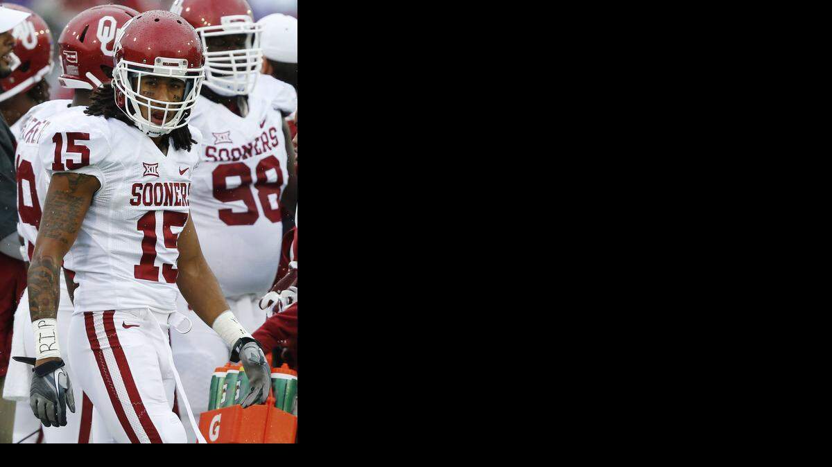 
Keller Central grad Zack Sanchez leads Oklahoma with five interceptions. (AP Photo/Sue Ogrocki)

