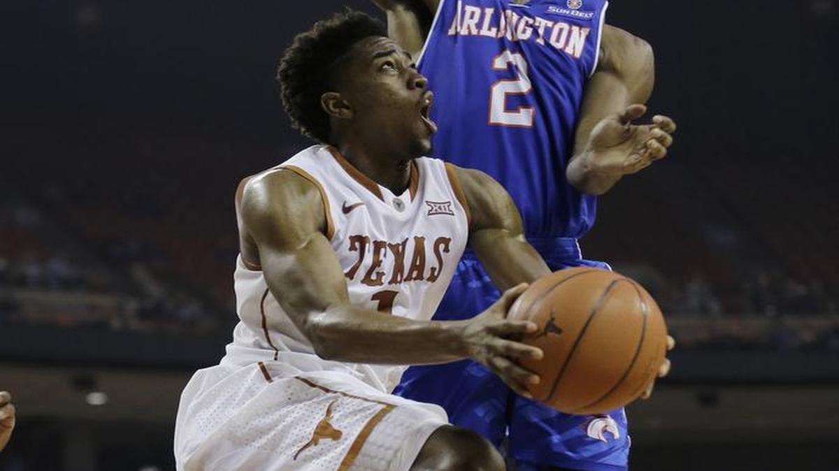 Texas guard Isaiah Taylor scored 21 points in the second half and overtime Tuesday night against Kennedy Eubanks and UT Arlington.