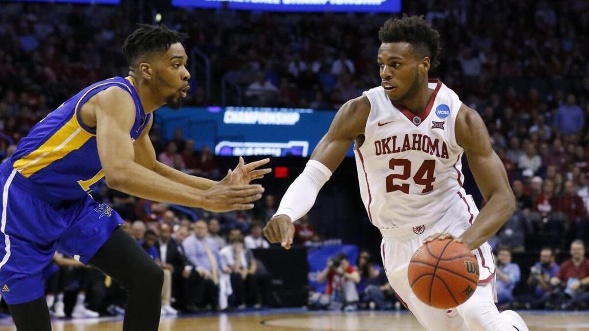 Oklahoma guard Buddy Hield is averaging 31.5 points in the NCAA tournament. He scored 27 against Cal State-Bakersfield.