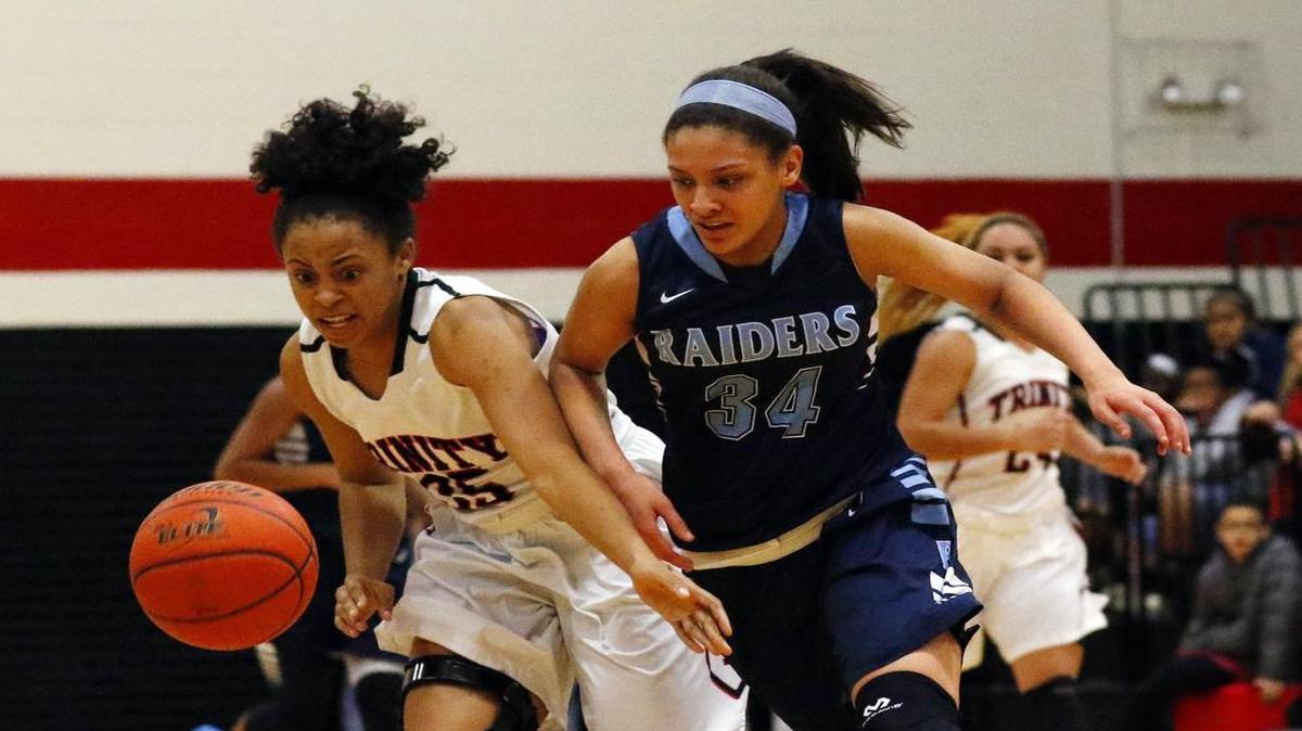 Lexi Gordon of Hurst L.D. Bell, right, committed to play for women’s basketball powerhouse UConn.