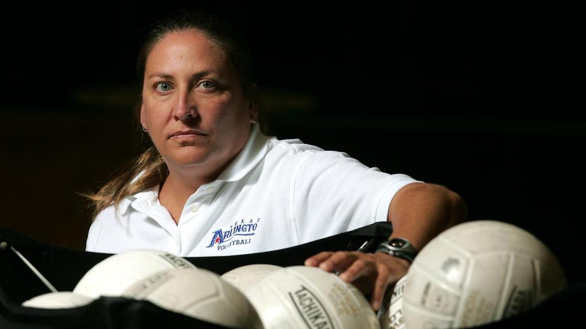 Diane Seymour, shown in this file photo from 2005, has resigned as volleyball coach at UT Arlington.