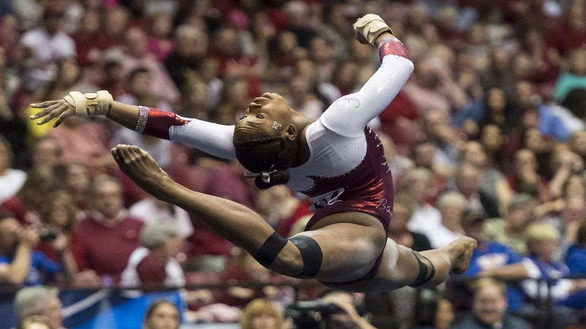 Kiana Winston of North Crowley leads Alabama as it seeks a seventh national women’s gymnastics championship.