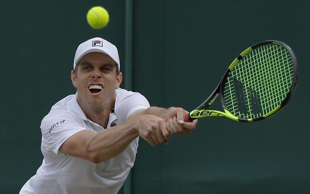 Sam Querrey, above, of the United States takes on No. 1 seed Andy Murray at 7 a.m. Wednesday in the men’s quarterfinals at Wimbledon. The match, on Centre Court, will be televised on ESPN.