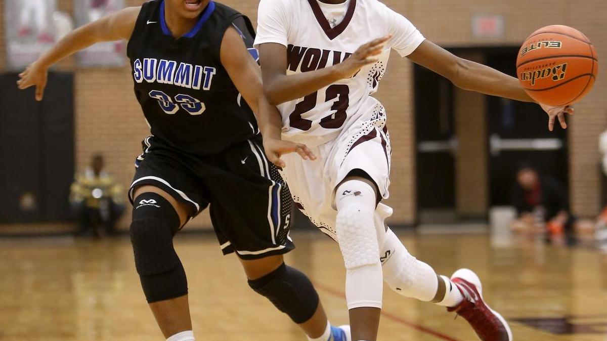 Despite a number of injuries, Jaaicia Canady, left, and Mansfield Summit made their deepest playoff run in four years and finished 32-7.