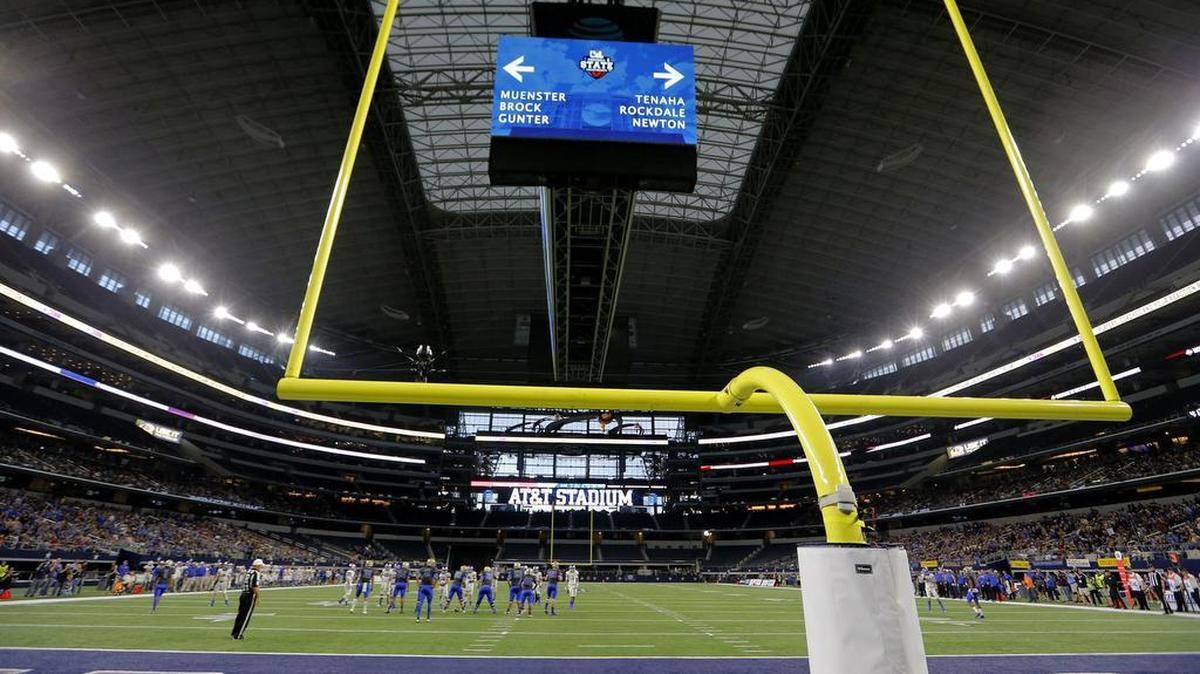 AT&T Stadium will play host to the Class 6A Division II state championship between Cy-Fair and Waco Midway at 7 p.m. on Saturday.