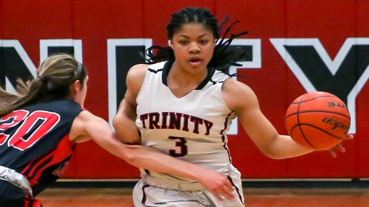 Guard Trinity Oliver averaged 25.2 points per game for District 7-6A champion Euless Trinity this season.