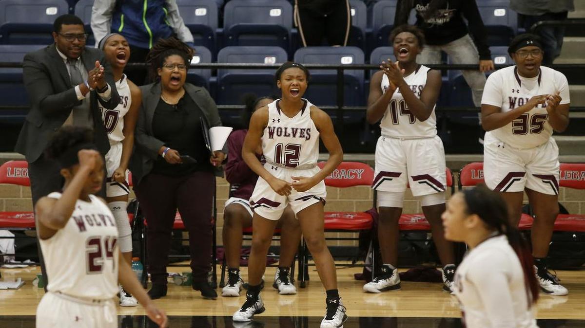 Mansfield Timberview’s bench erupts against the Cedar Hill Longhorns in the Mansfield Spring Creek Invitational Thursday, Dec. 29, 2016.