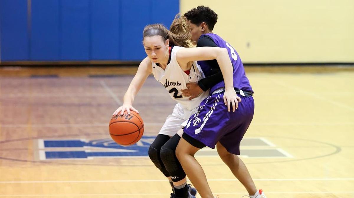 Mallory Lockhart, left, and the Lady Indians are well into non-district play.
