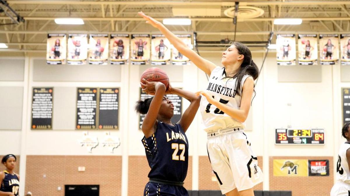 Adyson Bustillos, right, has been a pleasant surprise for Mansfield this season — particularly on offense.