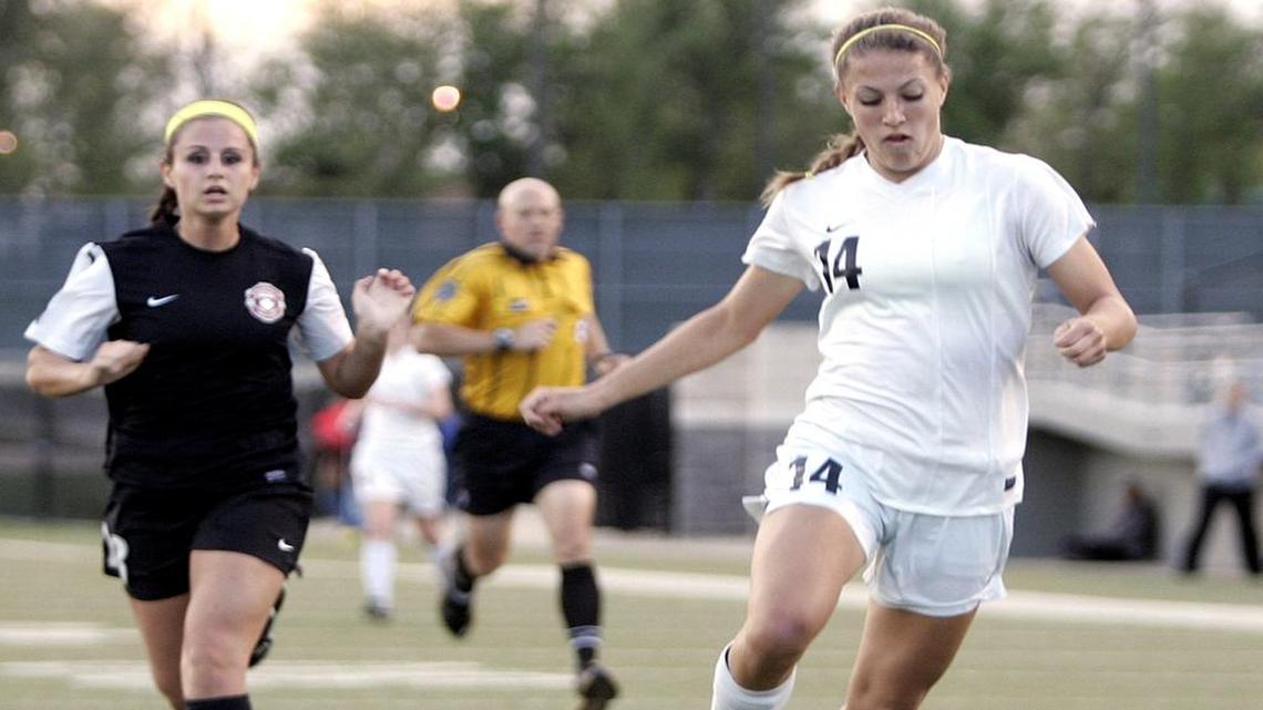 Ansley Bunger, committed to Arkansas, scored 29 goals last season, and needs one goal to become the all-time scoring leader at Trophy Club Nelson.