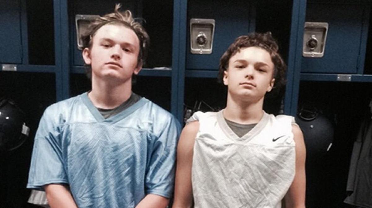 From left, Jakob Looney and Aaron Bice.