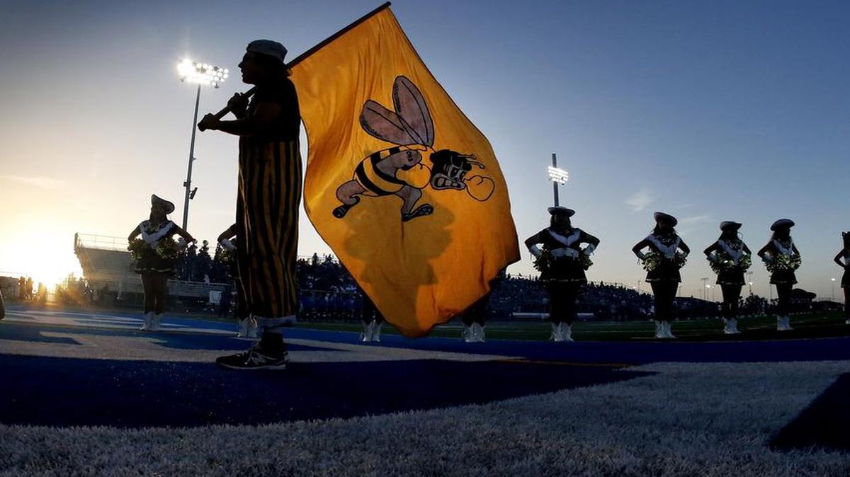 Cleburne’s "Crazie" Spencer Suitt gets ready to run with the team at the start of a game with North Crowley on Friday, September 9, 2016.