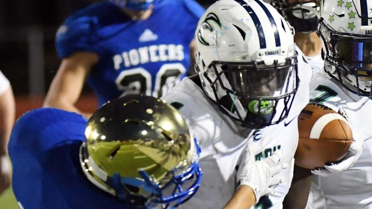 Titus Swen, shown playing Boswell, rushed for 233 yards and scored three touchdowns against Saginaw.