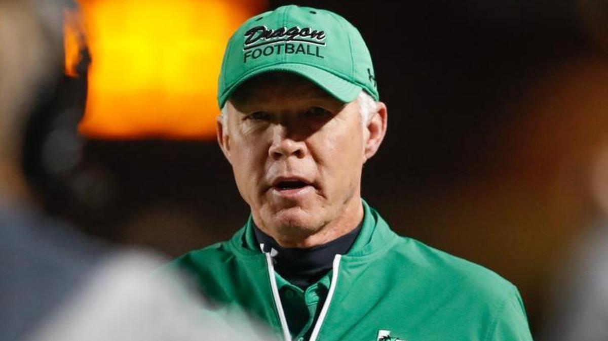 Southlake Carroll head coach Hal Wasson during a game against Hebron, Nov. 10, 2017