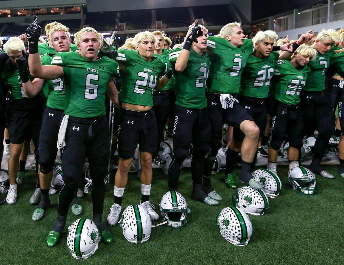 The Southlake Carroll Dragons beat the DeSoto Eagles, 33-15 in the 6A Division II area round high school football playoff game Nov. 25, 2017 played at the Ford Center at the Star in Frisco, TX.