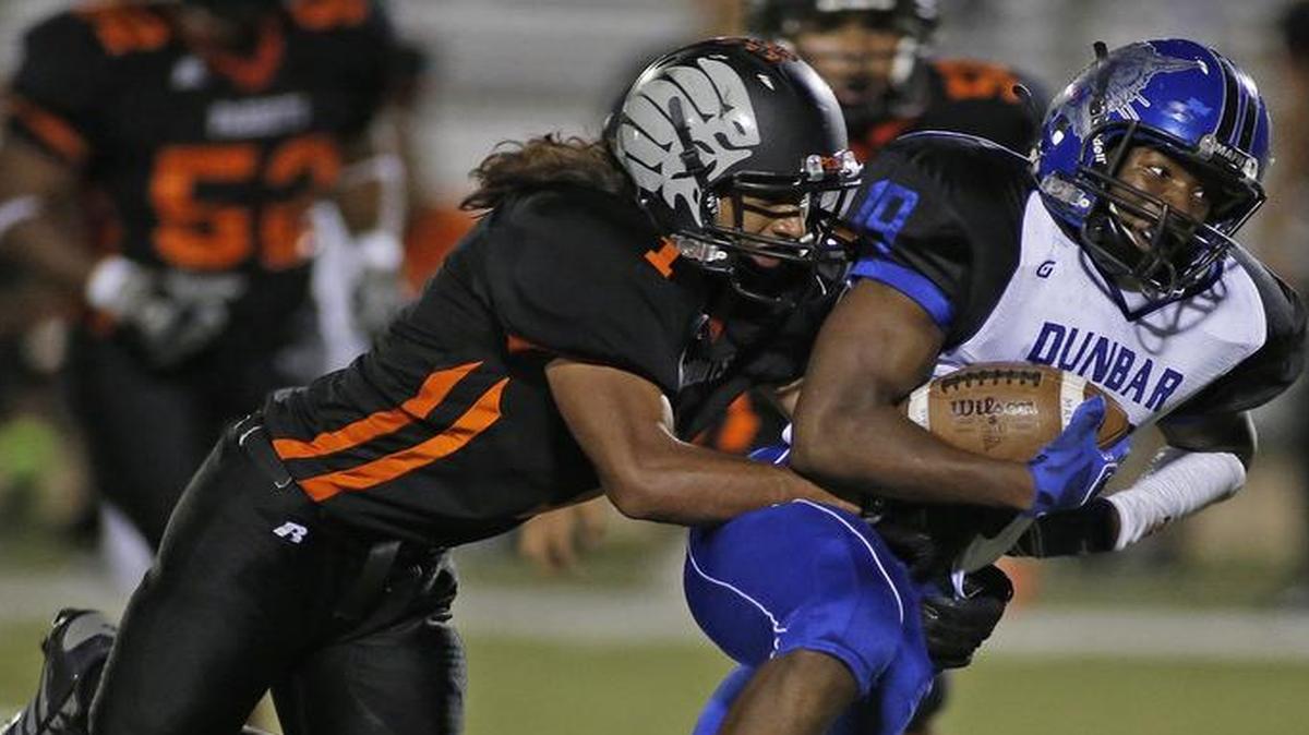 Theo Tudela, left, was an all-district pick at safety for Fort Worth Poly last season. He also plays running back.