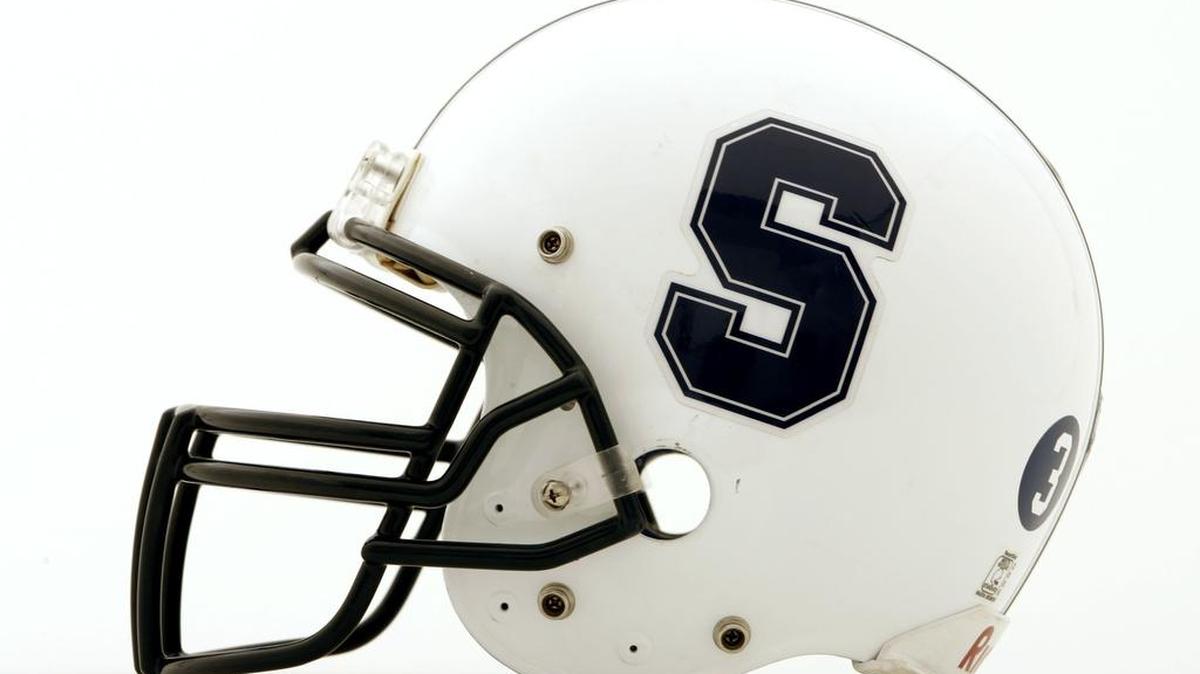 All Saints football helmet.
