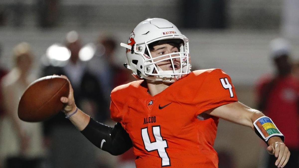 Aledo QB Jake Bishop accounted for nearly 250 total yards and three touchdowns against Azle.