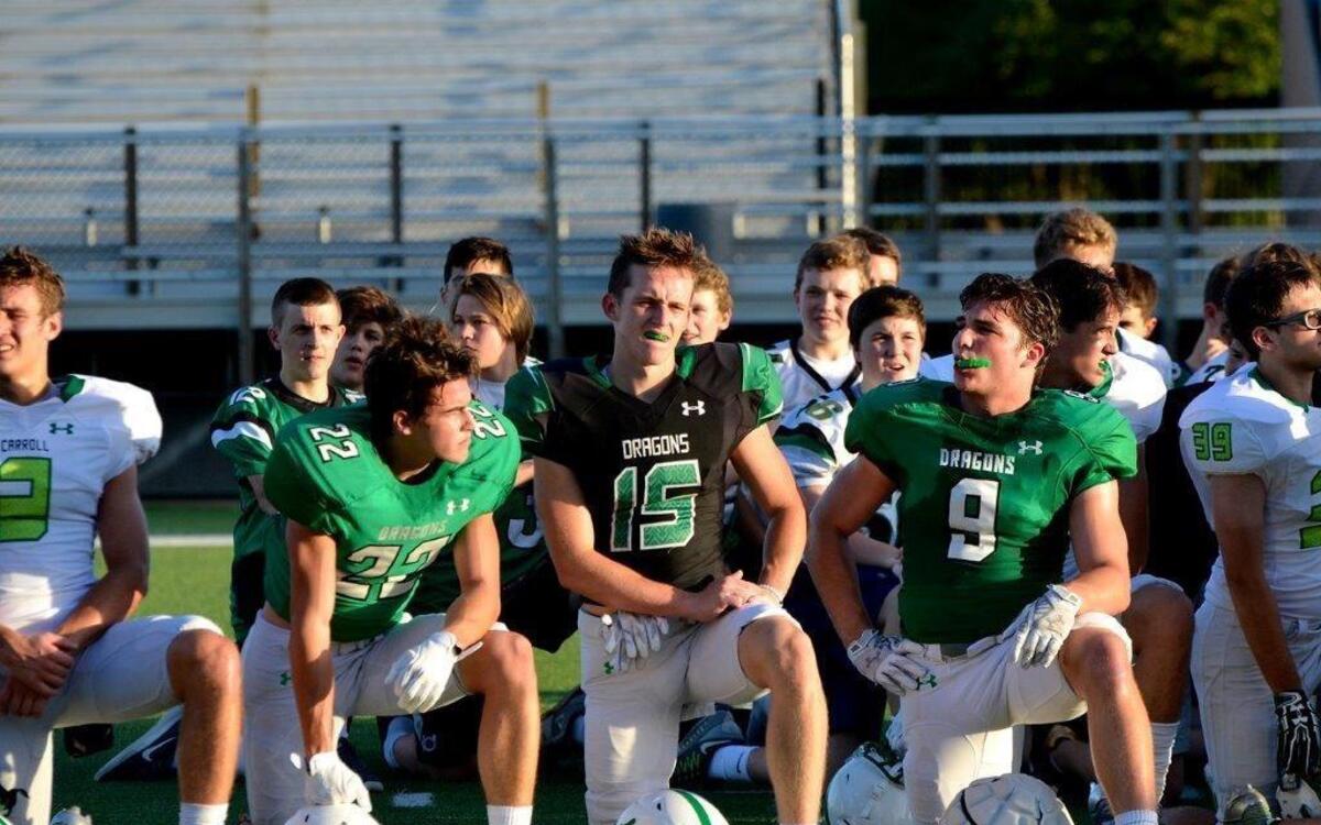 Tucker Slechta (15) says he’s feeling strong and ready for the football season.