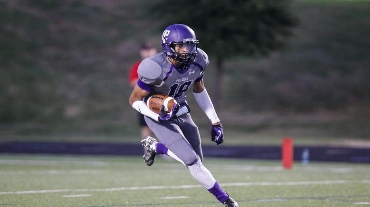 Keller Timber Creek's Erik Ezukanma (19) got the scoring started with a 71-yard touchdown return.
