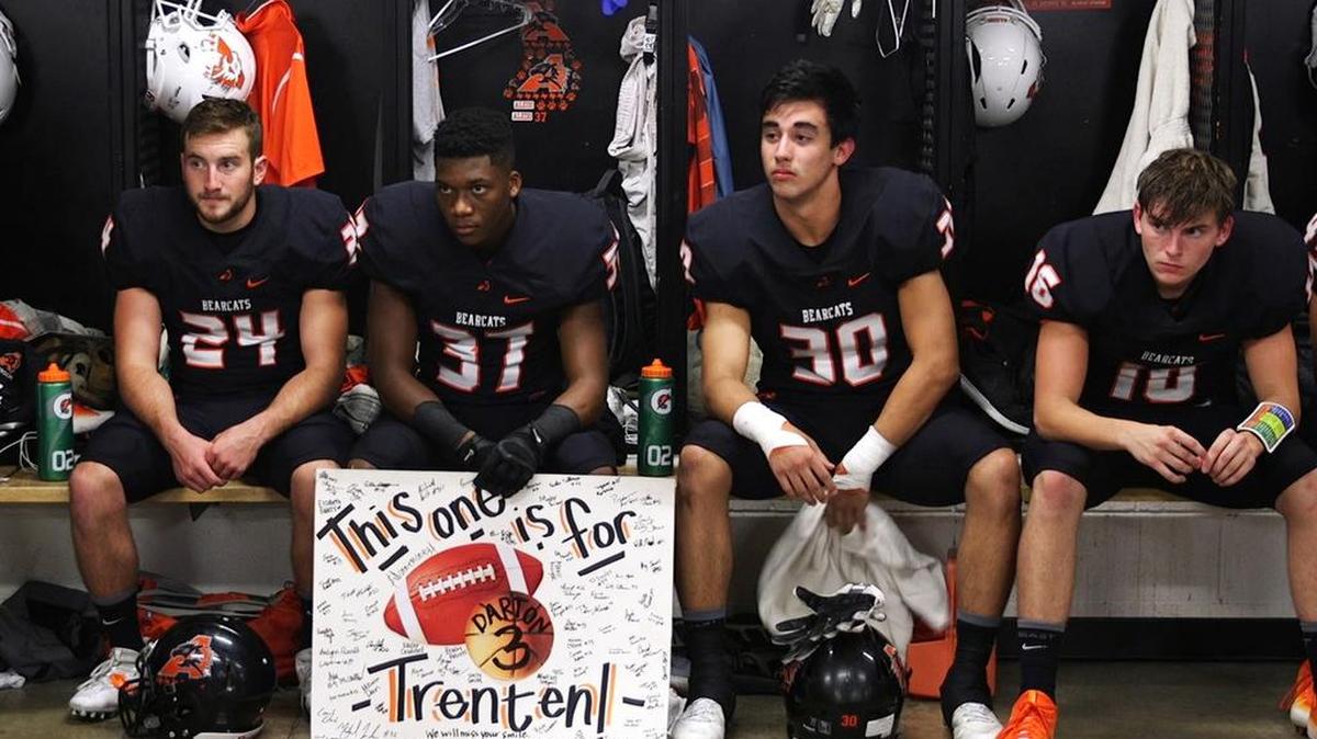 Trenten Darton, a 15-year-old sophomore basketball player at Aledo, died after collapsing on the track earlier this year and the Bearcat football team honored him during their next game.