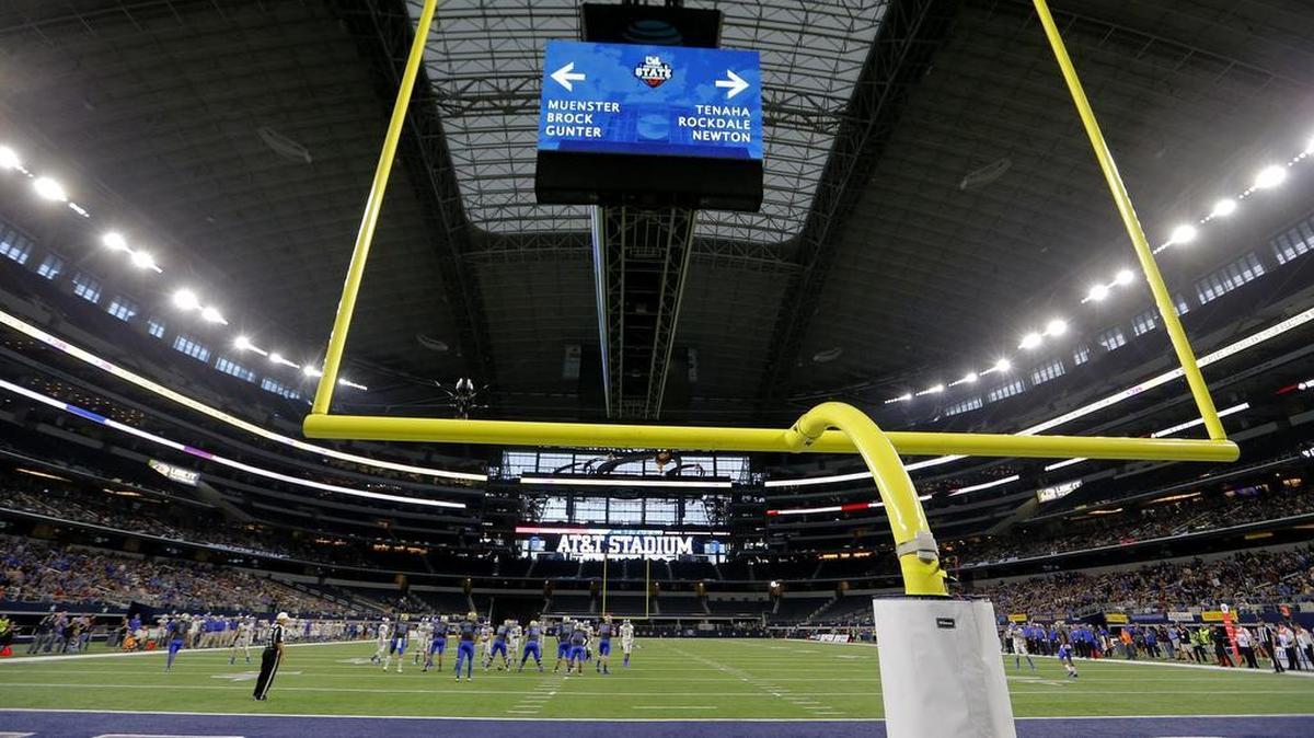 End zone view from Thursday’s games at AT&T Stadium.