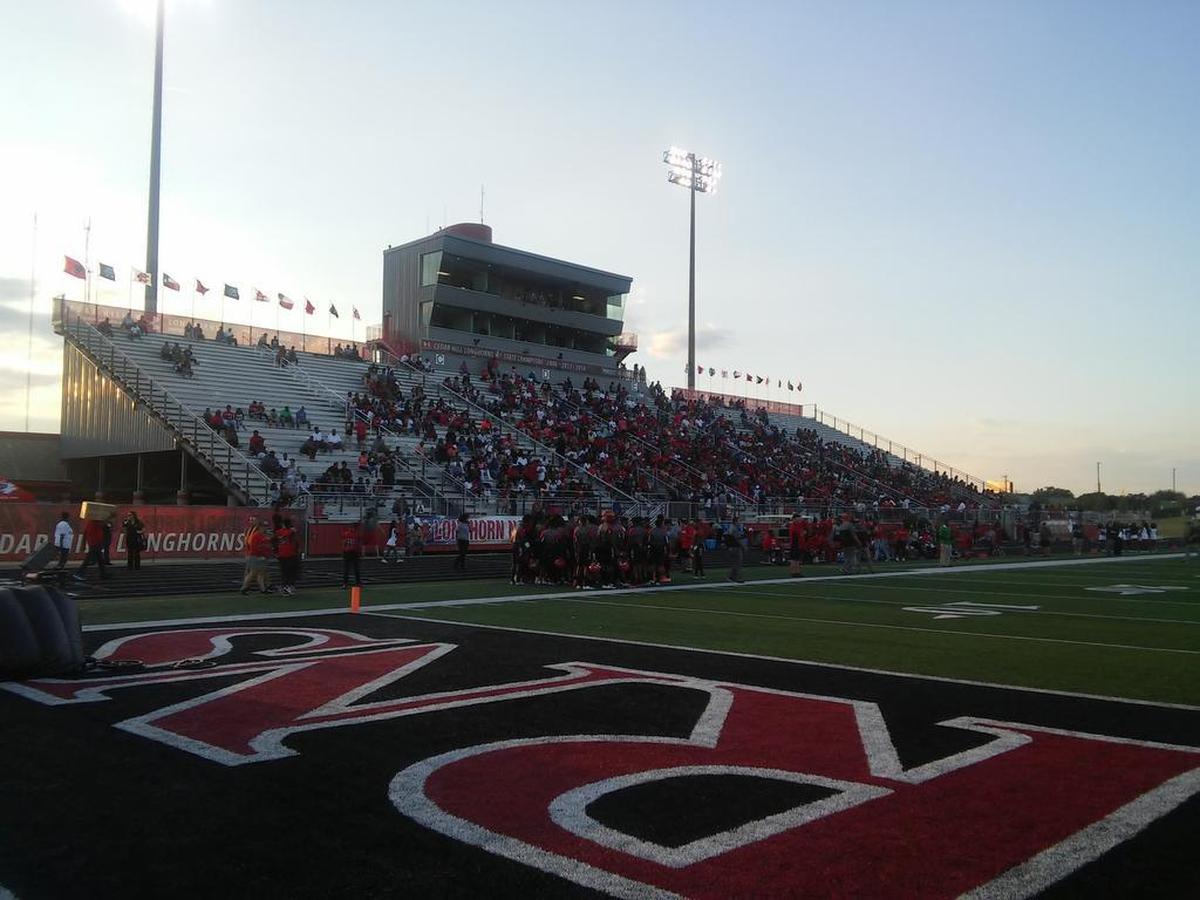 The Cedar Hill football crowd 35 minutes before Friday’s game against DeSoto.