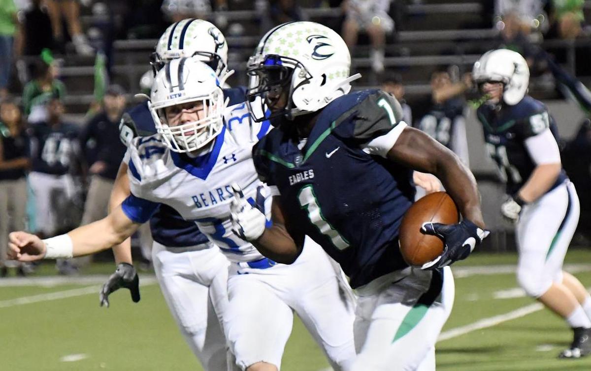 Eaton’s Titus Swen, right, will be able to start the recruiting process sooner under the NCAA’s new rules.