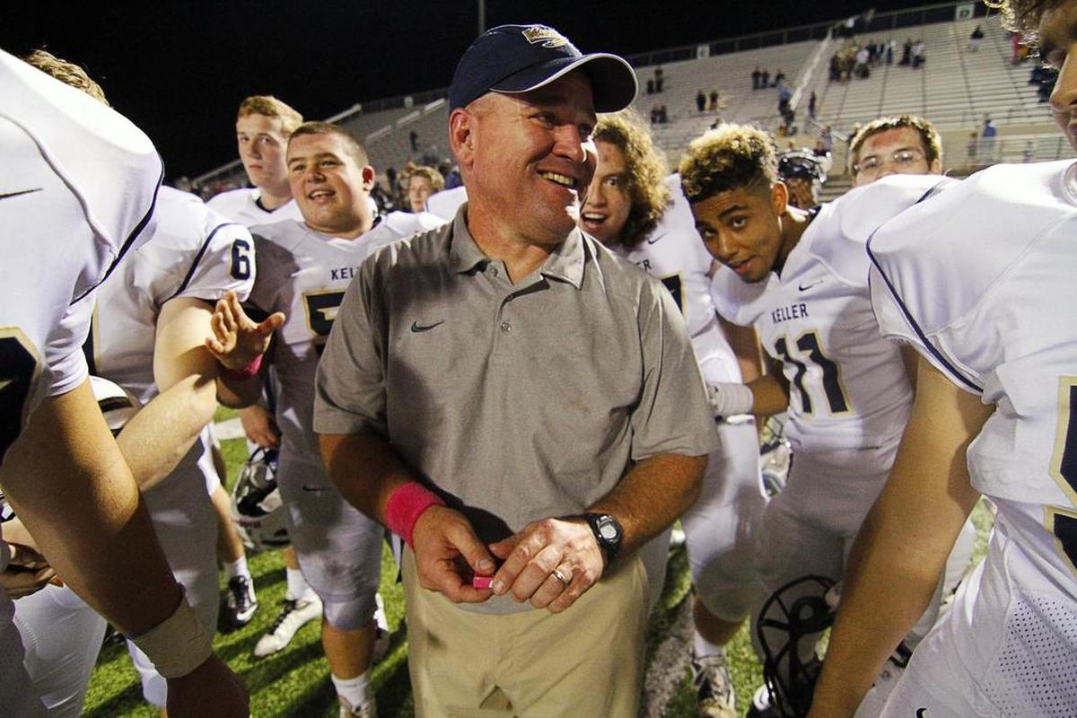 Keller Indians head coach Carl Stralow