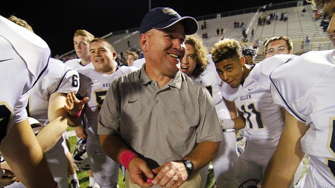 Keller Indians head coach Carl Stralow