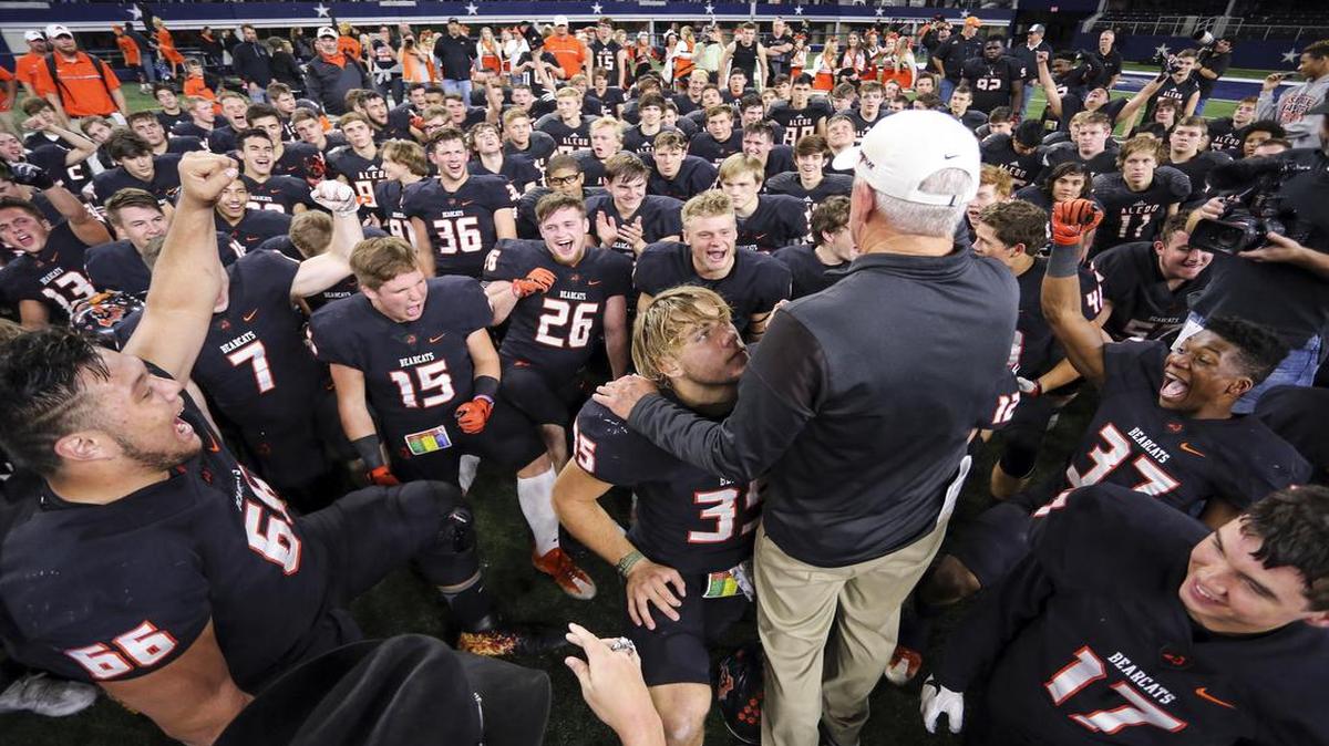 Coach Steve Wood and the Aledo Bearcats will play for their sixth state championship in eight years on Friday night.