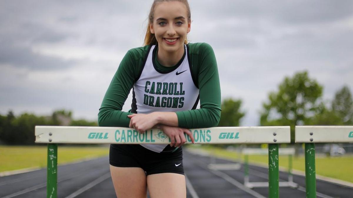 Southlake Carroll’s Madysen Hunter owns school records in the 100 and 300 hurdles, but has also found time to pursue her medical aspirations.