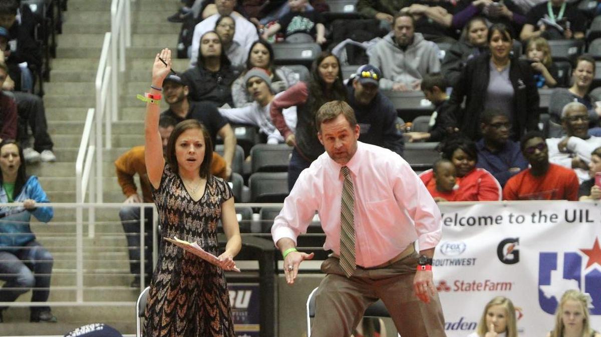 From left, Monica and Chris Allen, the Azle girls and boys wrestling coaches respectively.