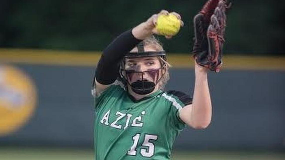 Azle softball pitcher Sam Bradley in action during the 2016 season.