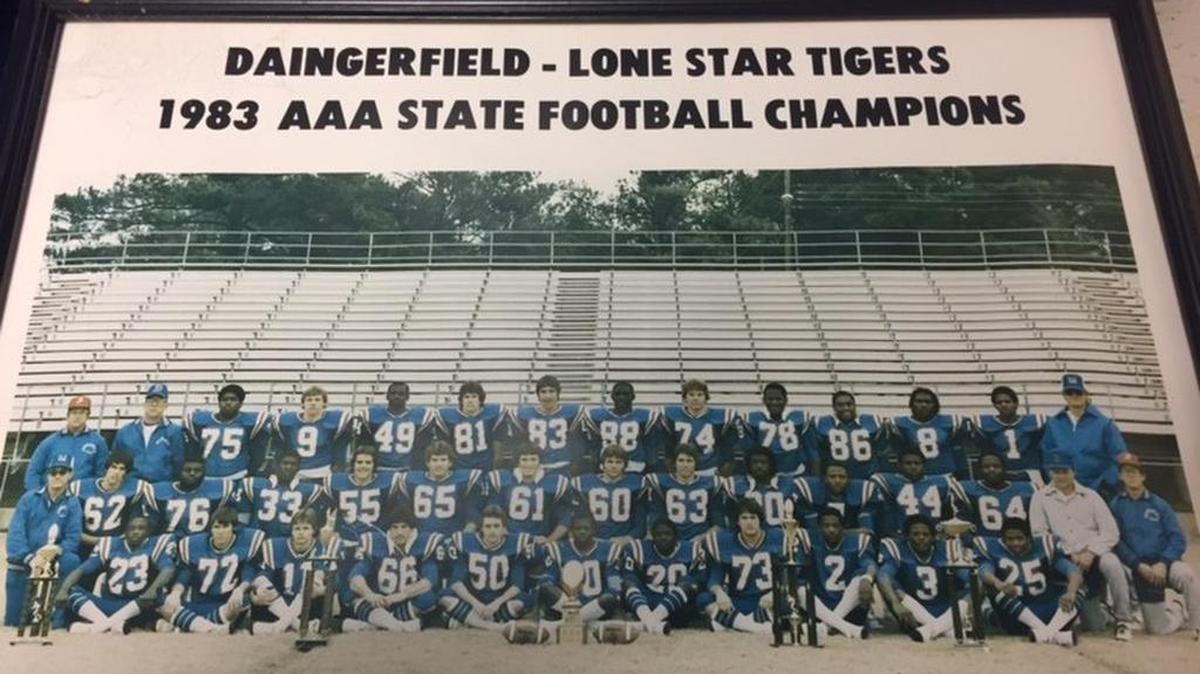 The 1983 Daingerfield football team outscored opponents 631-8 during an undefeated state title run.