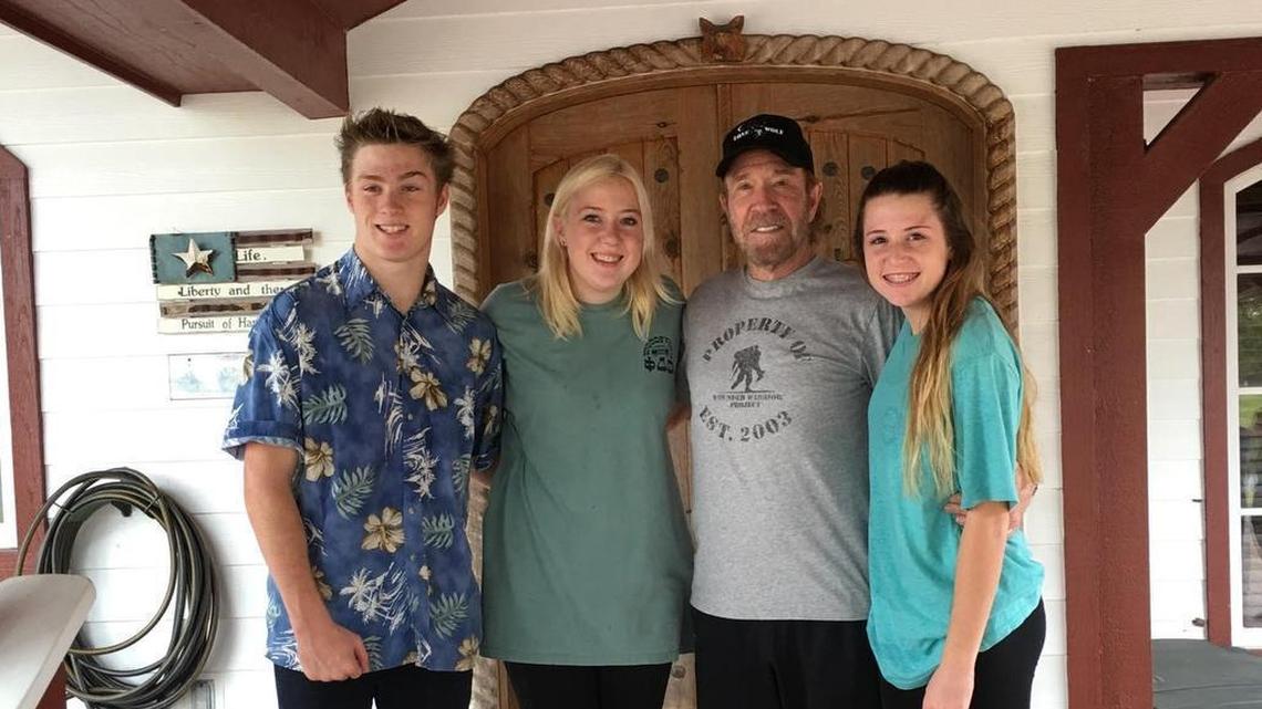 From left, Max, Hannah, Chuck and Greta Norris.