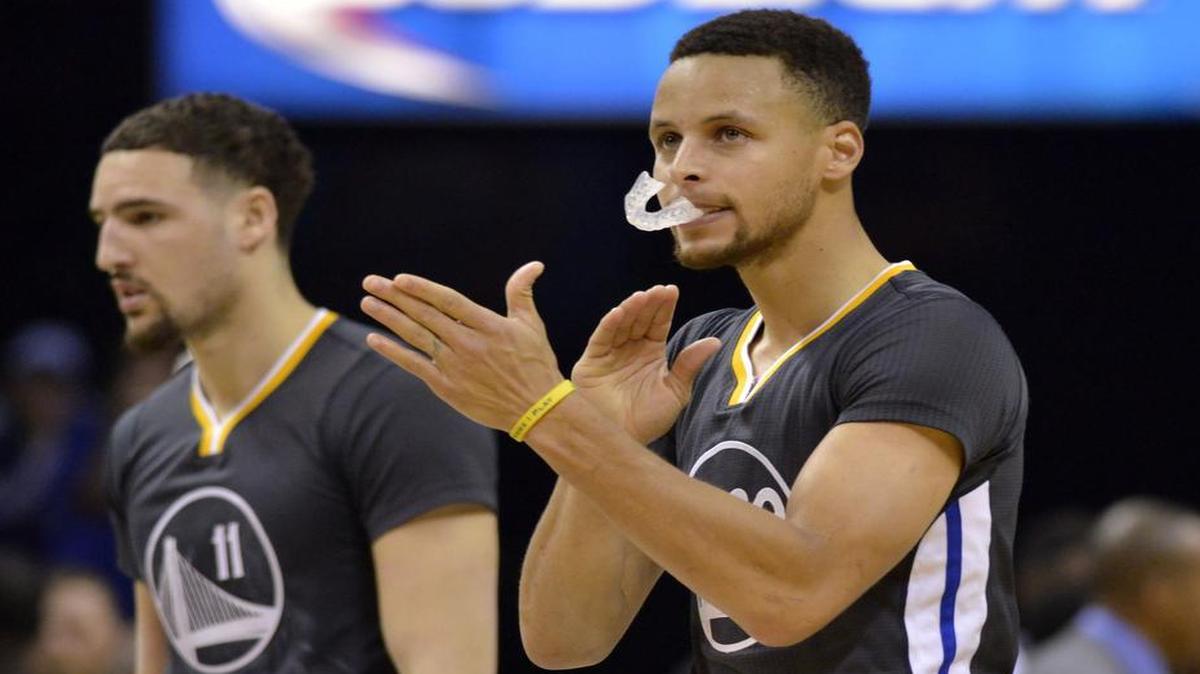 The Golden State Warriors play the Houston Rockets in Game 4 of their NBA playoff series at 2:30 p.m. Sunday on ABC (WFAA/8 in Dallas/Fort Worth). Will the Warriors feel compel to put injured guard Stephen Curry, right, back in play? Or will Klay Thompson and the supporting cast step up in Houston? The Warriors lead the series 2-1.