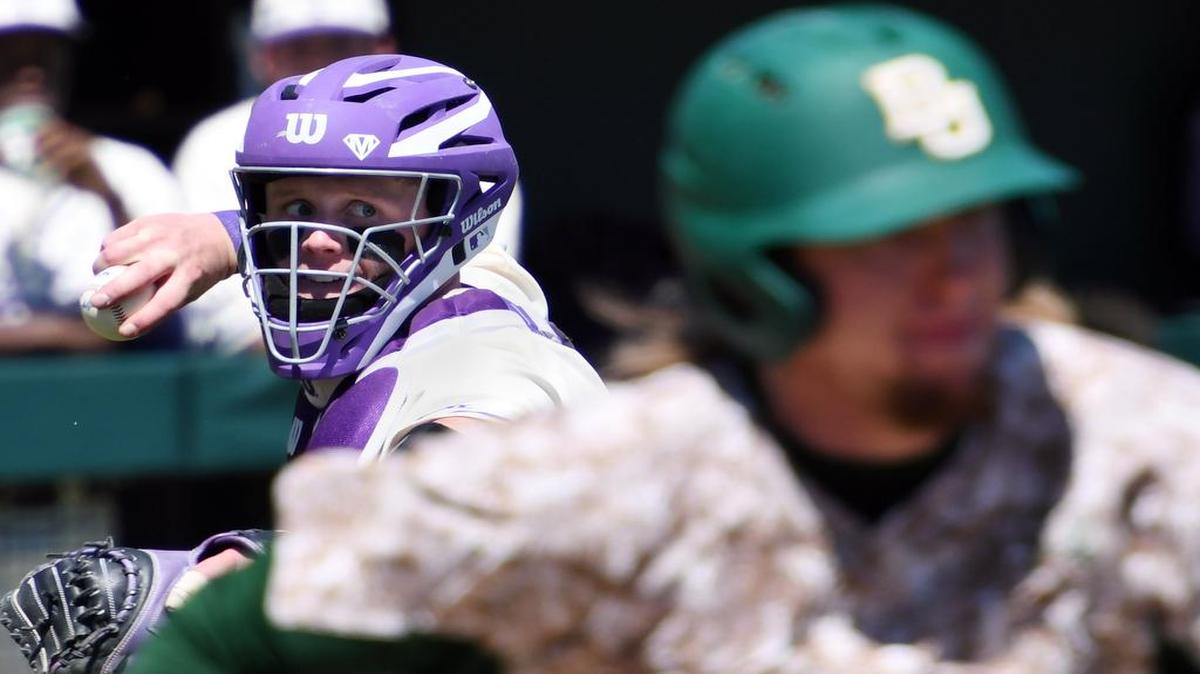 TCU catcher Evan Skoug, left, and the Horned Frogs have their eyes on winning a key Big 12 series beginning Friday at Texas Tech. The opener will be televised at 7 p.m. on FS1.
