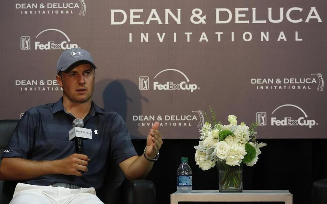 Dean & DeLuca Invitational signage at Colonial Country Club was prominent, including at news conference’s with champion Jordan Spieth.