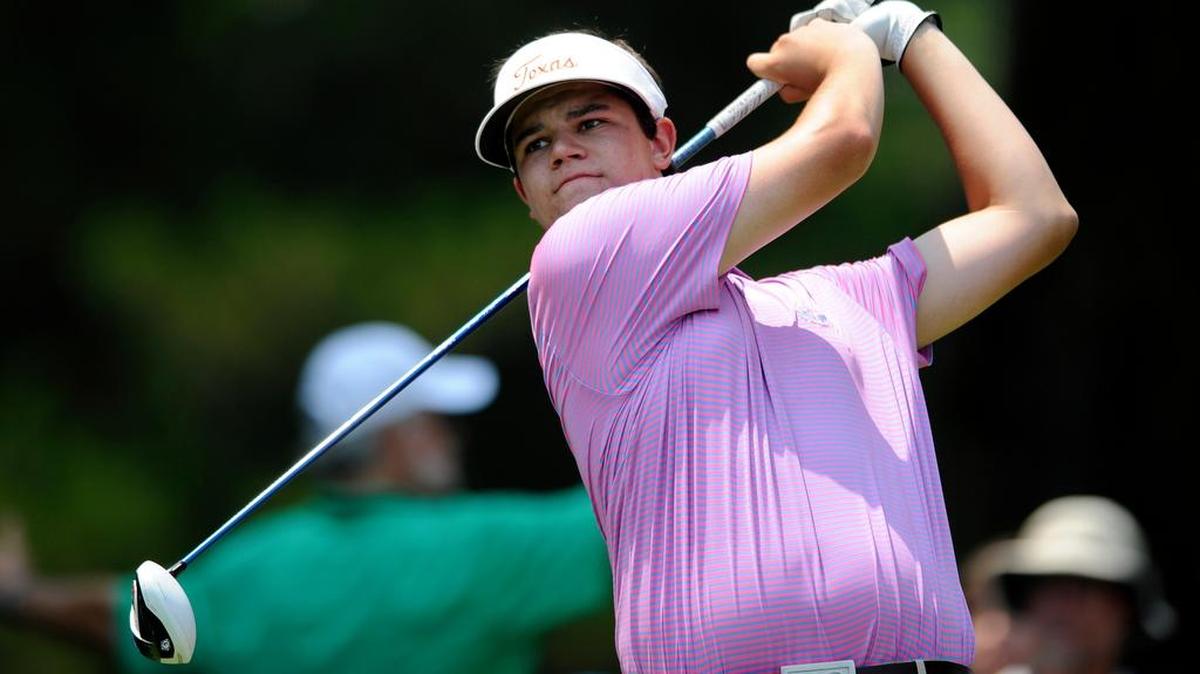Texas golfer Beau Hossler, here playing in the 2012 AT&T National, is the top-ranked player in both sets of weekly collegiate player rankings and has been named a finalist for the 2016 Ben Hogan Award.