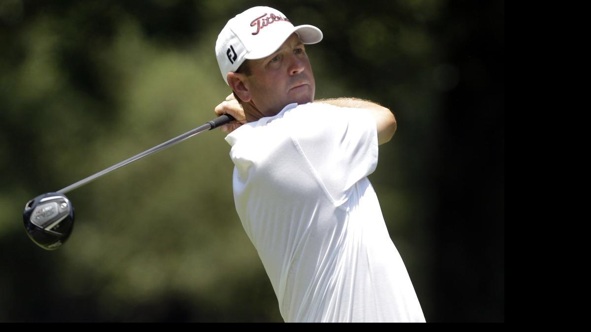 
Dallas resident Harrison Frazar, shown here in 2011, has helped run the AT&T Byron Nelson junior golf clinic for 18 years. The event was postponed Monday due to weather. (AP Photo/Jeff Roberson)
