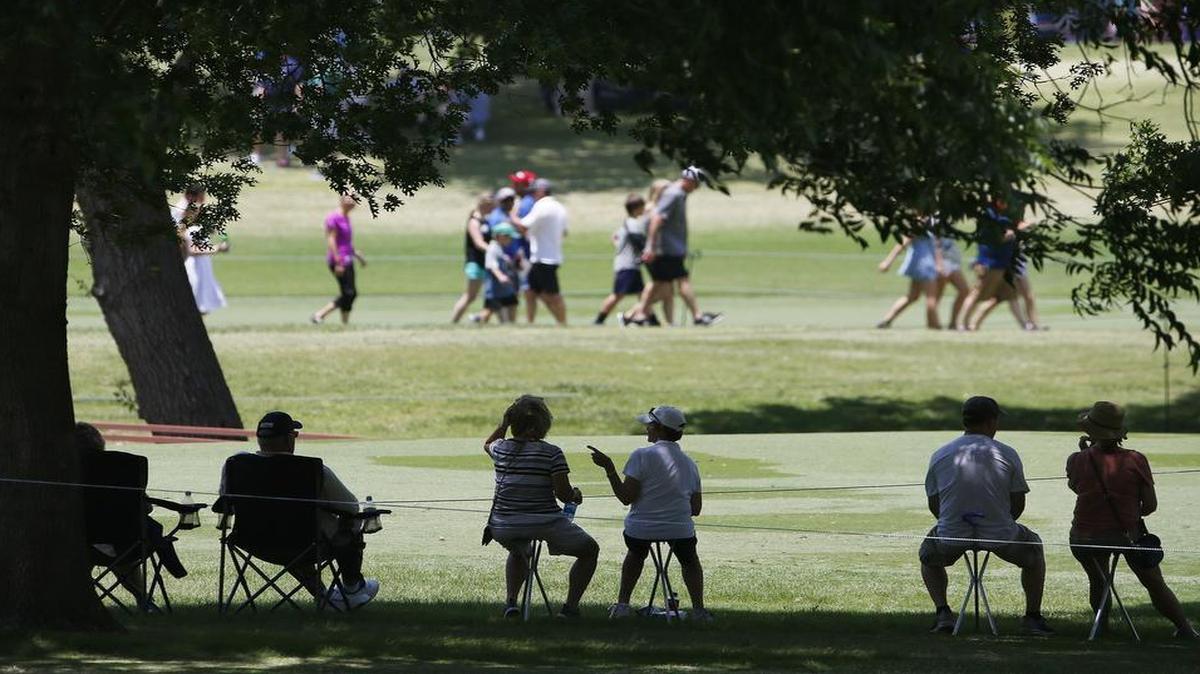 Shade was the place to be on Saturday at the Dean & DeLuca Invitational at Colonial Country Club. Temperatures were in the 90s with humidity well above 50 percent.