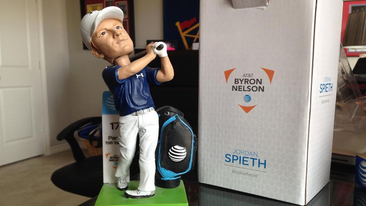 The 2016 AT&T Byron Nelson golf tournament is promoting a Jordan Spieth bobblehead this week.