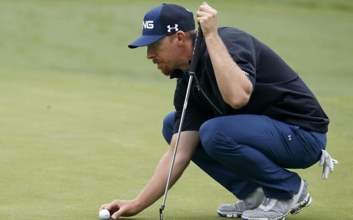 Hunter Mahan, lining up a putt at Colonial last year, says trying to figure on weather conditions on the PGA Tour is a pack factor; “It’s definitely difficult to pack for numerous climates.”
