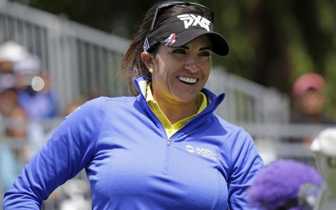 Gerina Piller smiles in the final round at the Women’s PGA Championship in June. On Sunday, the Fort Worth resident qualified for the Olympics.