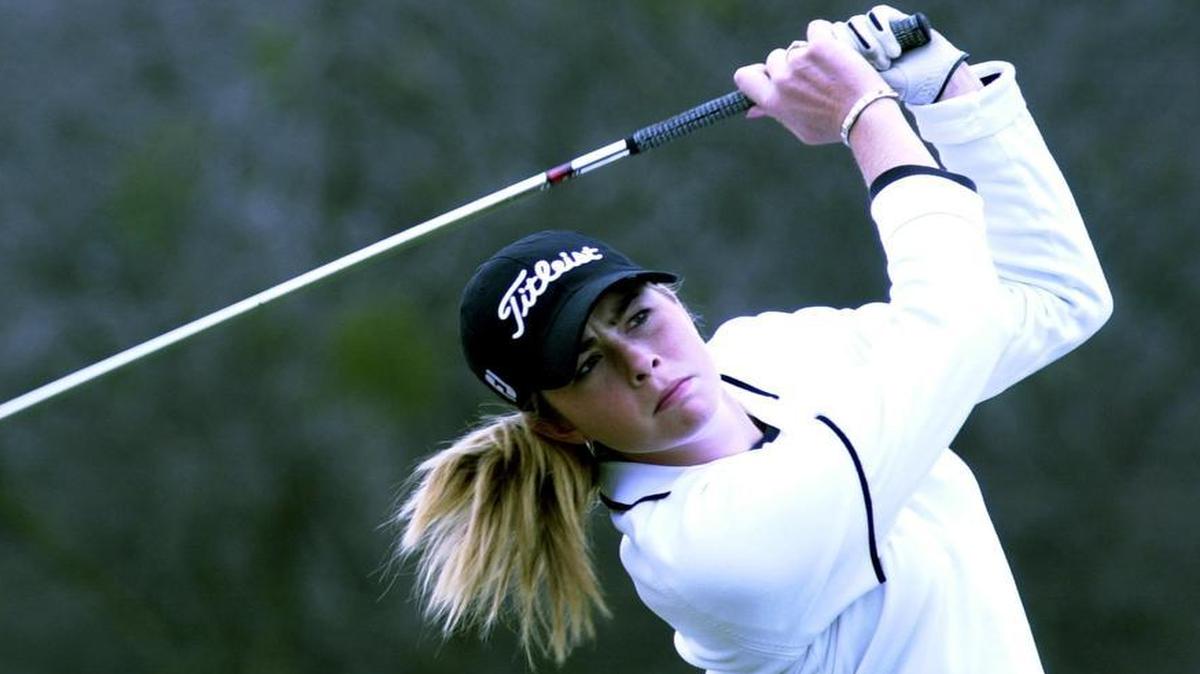 Paula Creamer tees off on the 15th hole at the 2003 Kathy Whitworh Invitational. She won the 2004 Whitworth. The 2010 U.S. Women’s Open champion is a 10-time winner on the LPGA Tour.