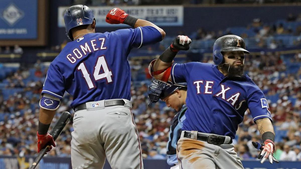 Carlos Gomez, left, Rougned Odor and the Texas Rangers hope to keep the good times rolling Tuesday at home in the second of a three-game series against the Miami Marlins. The game will be televised at 7 p.m. on Fox Sports Southwest.