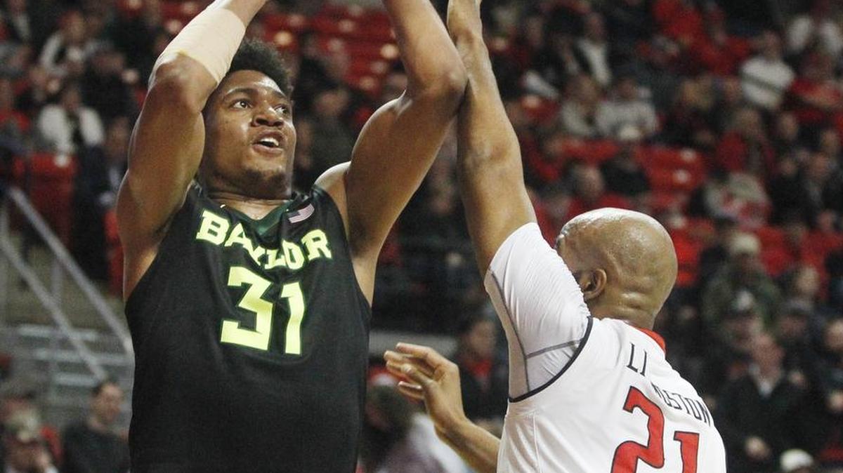 Baylor and forward Terry Maston, left, hope to rebound from Monday’s loss to Texas Tech and Anthony Livingston on Saturday at home against Kansas. The Big 12 showdown tips off at noon on CBS (KTVT/Ch. 11).
